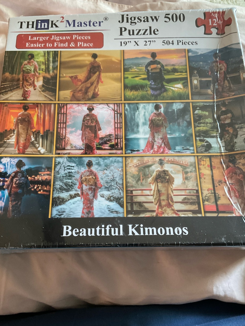 Beautiful Kimonos Art Print 504 pc Jigsaw Puzzle.  Large Piece 19 x 27”